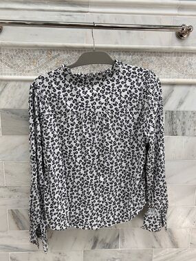 Boden Navy & White Floral Long-Sleeve Women's Top